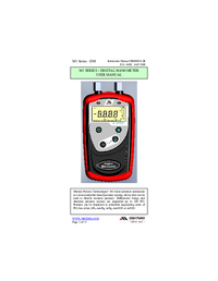 Thumbnail of document Manual - M1 Series Digital Manometer